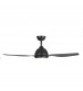 Fanco Breeze 3 Blade 52" AC Ceiling Fan with 18W LED Light and Wall Control in Black